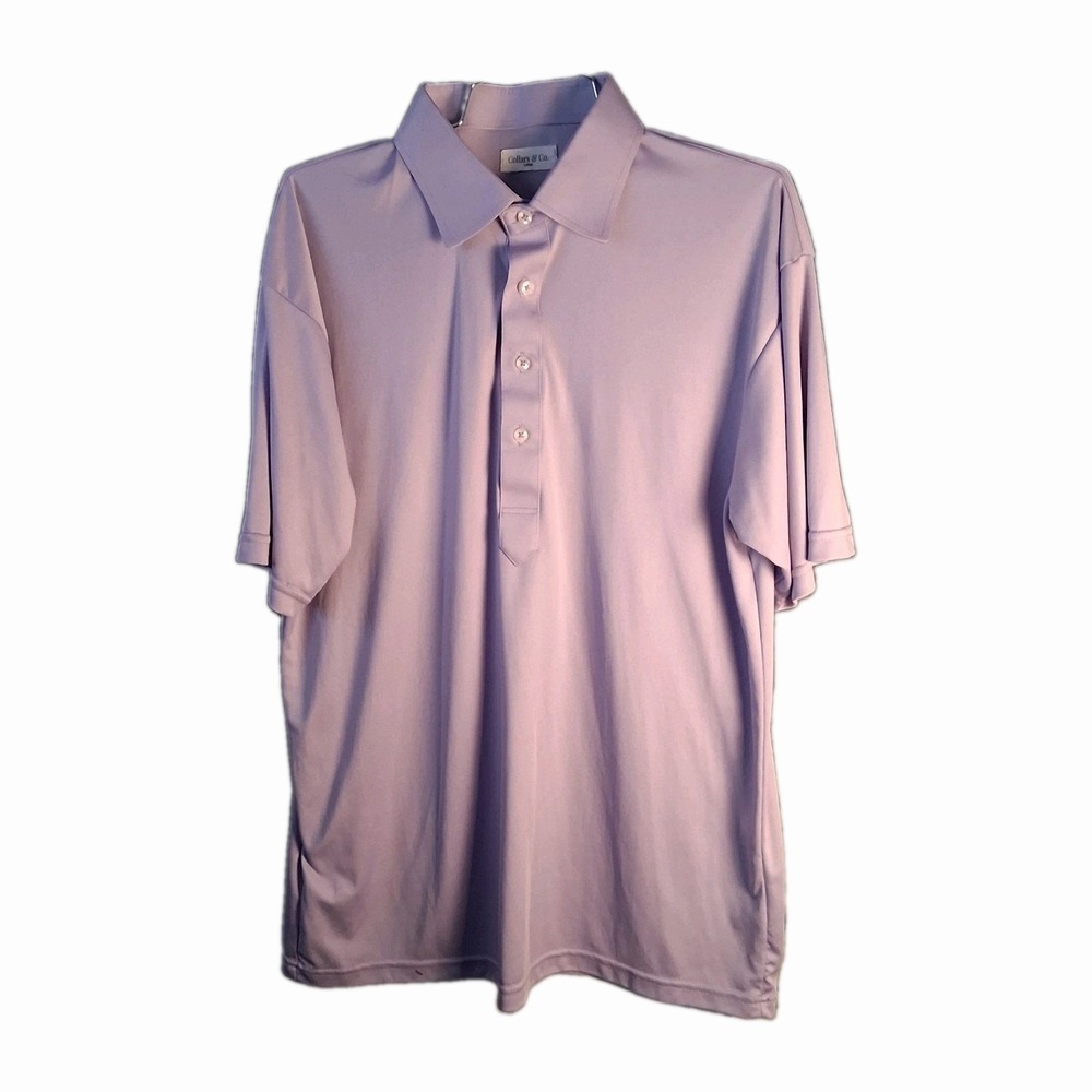 Collars and Co Dress Collar Polo Shirt Size Large Lavender Casual Work Preppy